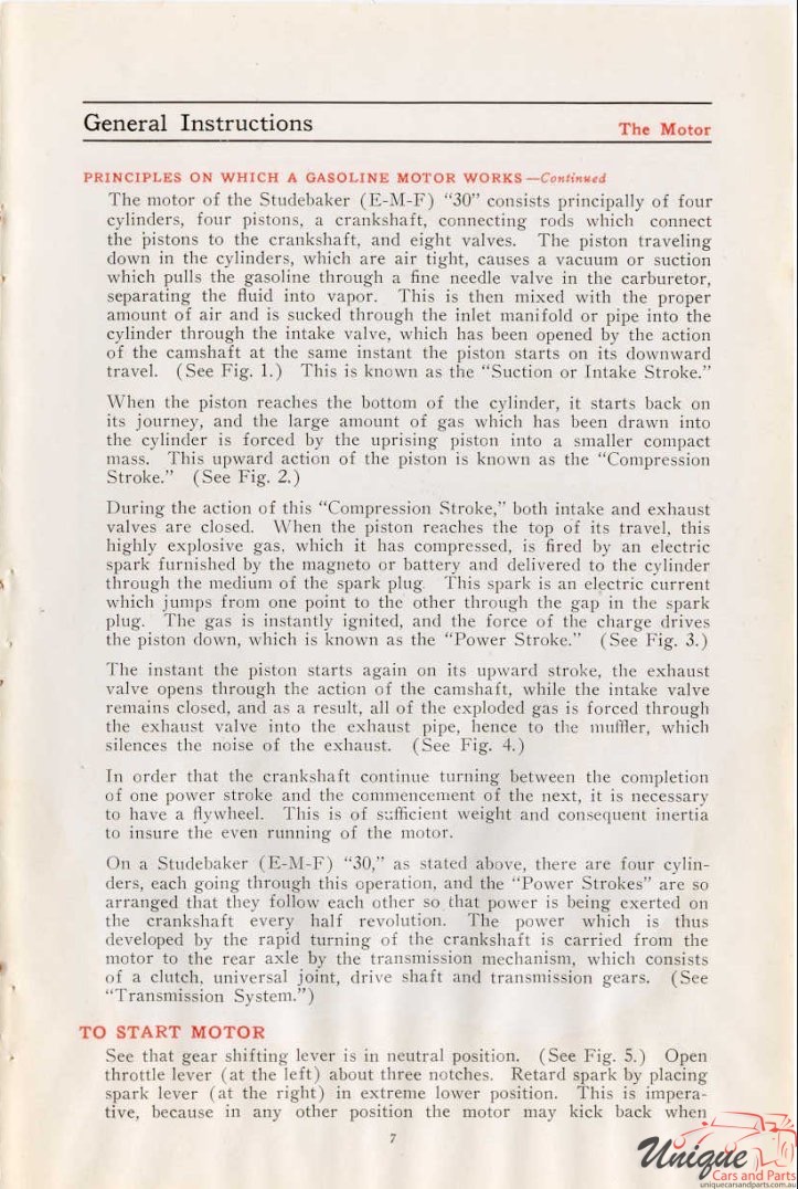 1912 Studebaker E-M-F 30 Operation Manual Page 38